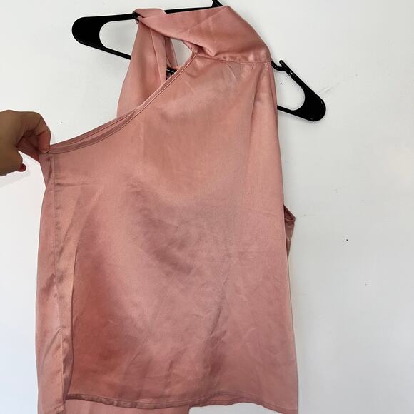 Shein Light Pink Side Tie Blouse Size Small - Picture 3 of 4